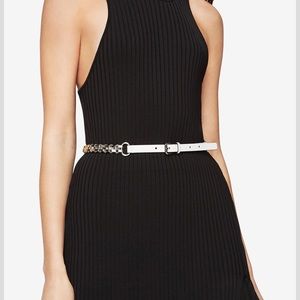 BCBG MAXAZRIA White Silver Chain Belt Size S 26.5”-30.5” Waist